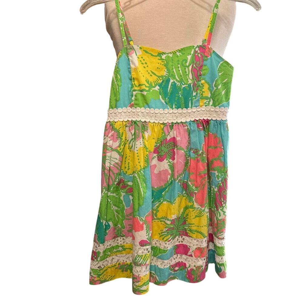 Lilly Pulitzer Girls Size 14 Emmy Shoreline Blue Dress